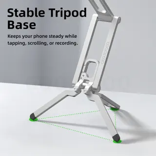 GOOJODOQ ที่วางโทรศัพท์แม่เหล็ก โลหะ Phone Holder พับได้และพกพาสะดวก ฐานขาตั้งกล้อง… รูปที่ 3
