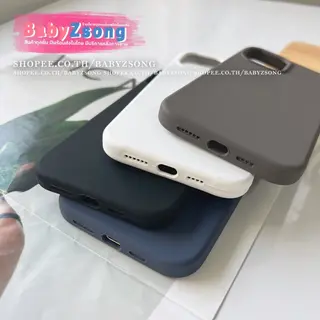 SET01 Siliconeกำมะหยี่ เคสซิลิโคนสีพื้นกำมะยี่โลโก้ สำหรับรุ่นไอโฟน11-18 18Pro 18ProMax รูปที่ 2