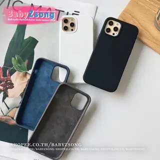 SET01 Siliconeกำมะหยี่ เคสซิลิโคนสีพื้นกำมะยี่โลโก้ สำหรับรุ่นไอโฟน11-18 18Pro 18ProMax รูปที่ 3