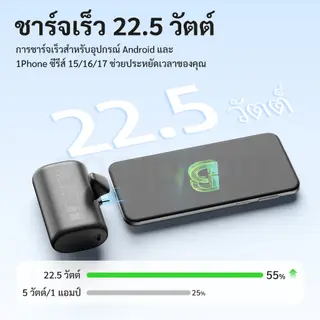 GOOJODOQ Powerbank 22.5W ชาร์จเร็ว 10000mah อินเทอร์เฟซคู่ในตัว จอแสดงผลพลังงาน LED… รูปที่ 3