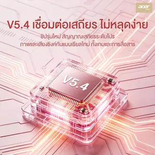 Acer OHR722 TWS หูฟังบลูทูธไร้สาย Bluetoote 5.4 ENC เสียง Hi-Fi ใส่สบาย แบตอึด… รูปที่ 3