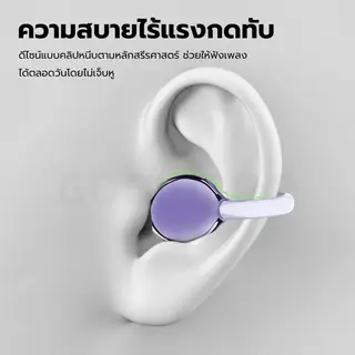 GOOJODOQ J235 หูฟังบลูทูธ หูฟัง Bluetooth 5.3 Ipx5 ไมโครโฟนในตัว หูฟังไร้สาย… รูปที่ 2